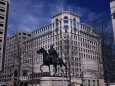 Equestrian Statue of General John J. Pershing on Pershing Square, Washington DC, USA