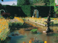 Fountain and Pond, Butchart Gardens, Canada Lámina fotográfica por Francie Manning