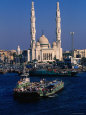 Mosque in Port Said and Harbour, Port Said, Egypt