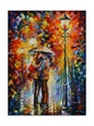 Kiss Under The Rain Lámina giclée por Leonid Afremov