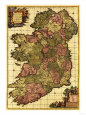 Ireland - Panoramic Map Lámina