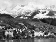 View of Montreux, on Lake Geneva, Switzerland, January 1959 Photographie