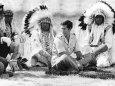 Prince Charles Attending Blackfoot Indian Tribal Ceremony in Calgary, Canada Photographic Print