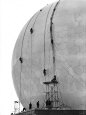 The Spidermen Painters with Plenty of Paintwork to Cover of the Golf Ball Radar Domes