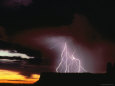 Lightning over Eagle Mesa at Sunset