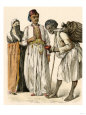 Egyptian Couple Buying a Drink from a Water-Seller in Port-Said, Egypt Lámina giclée