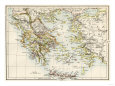 Map of the Aegean Sea in the Time of Ancient Greece