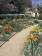 Spring Flower Garden at Mount Vernon, George Washington's Home in Virginia Fotografie-Druck