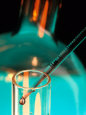 Close Up Pipette and Test Tube Laboratory Testing Fotografisk tryk