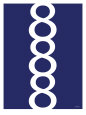 Navy Figure 8 Design Premium Poster por Avalisa