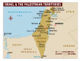 Map of Israel and the Palestinian Territories, Middle East