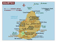 Map of Mauritius, Africa