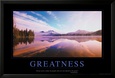 Greatness Framed Poster