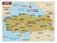 Map of Turkey, Middle East