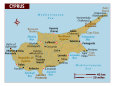 Map of Cyprus, Europe