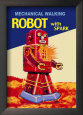 Mechanical Walking Red Robot with Spark