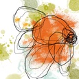 Orange Liquid Flower Photographic Print by Jan Weiss