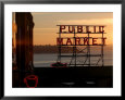 Pike Place Market and Puget Sound, Seattle, Washington State