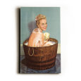 Soapy Blonde in Barrel Tub