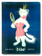 French Cat and Mirror Cosmetic