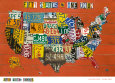 Fifty States, One Nation Reproduction d'art par Aaron Foster