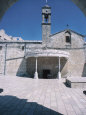 Exterior of Religious and Elegant Stone Church in Nazareth, Israel