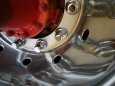 Close-Up of Shiny Industrial Metal Bolts Photographie