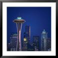 Space Needle And Seattle Skyline At Night