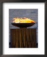 The Olympic Flame Burns in the Reconstructed Roman Stadium, Athens, Attica, Greece