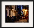 Outdoor Restaurants Near Citadel at Night, Peniscola, Valencia, Spain