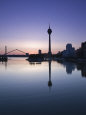 Medienhafen and Rhein Tower, Dusseldorf, Rhineland-Westphalia, Germany