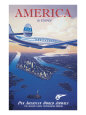 America by Clipper Lámina giclée por Kerne Erickson