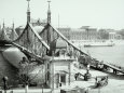 Budapest. View of the Chain Bridge, Called Szechenyi-Lanchid, in Budapest