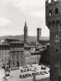 Piazza Della Signoria in Florence with the Belltower of the Badia Fiorentina and the Bargello Tower
