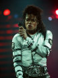 Michael Jackson Performing on Stage at Wembley During the Bad Concert Tour, July 14, 1997 Fotografie-Druck