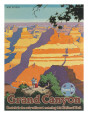 Santa Fe Railroad, Grand Canyon National Park, Arizona, 1940s Gicleetryck av Oscar M. Bryn