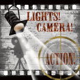 Lights! Camera! Action! Art Print by Conrad Knutsen
