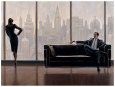Pensive New York Lámina por Brent Lynch