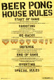 Beer Pong House Rules Poster
