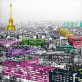 Eiffel Colours Art Print by Anne Valverde