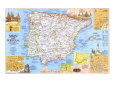 Travelers Map Of Spain And Portugal Map 1984 Side 1
