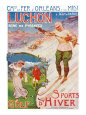Bagnares-De-Luchon, France - Views of Golfing and Skiing, Orleans Railway Postcard, c.1920