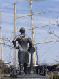 Statue of Samuel Cunard, Native of Halifax, Harbour Walk, Halifax, Nova Scotia, Canada