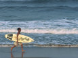 Boy Surfing at North Beach, Indian Ocean, Durban, Kwazulu-Natal, South Africa, Africa