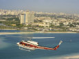 Helicopter over Abu Dhabi, U.A.E., Middle East