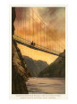 Kaibab Suspension Bridge, Grand Canyon Lámina giclée