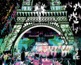 Paris la nuit - Mini Reproduction d'art par Kaly