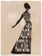 Text Dress Art Print by Lisa Vincent