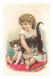 Little Girl with Cat