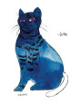 25 Cats Named Sam and One Blue Pussy by Andy Warhol, c.1954 (Blue Sam) reproduction procédé giclée par Andy Warhol